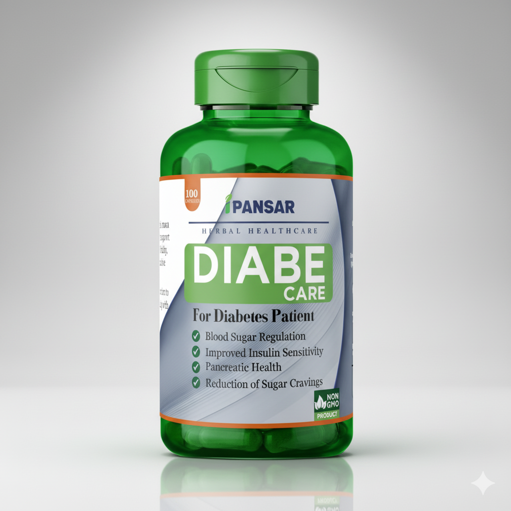 Diabe capsules – Ayurvedic support for natural blood sugar and diabetes management” Diabe Capsules Organic Sugar Management Bottle
