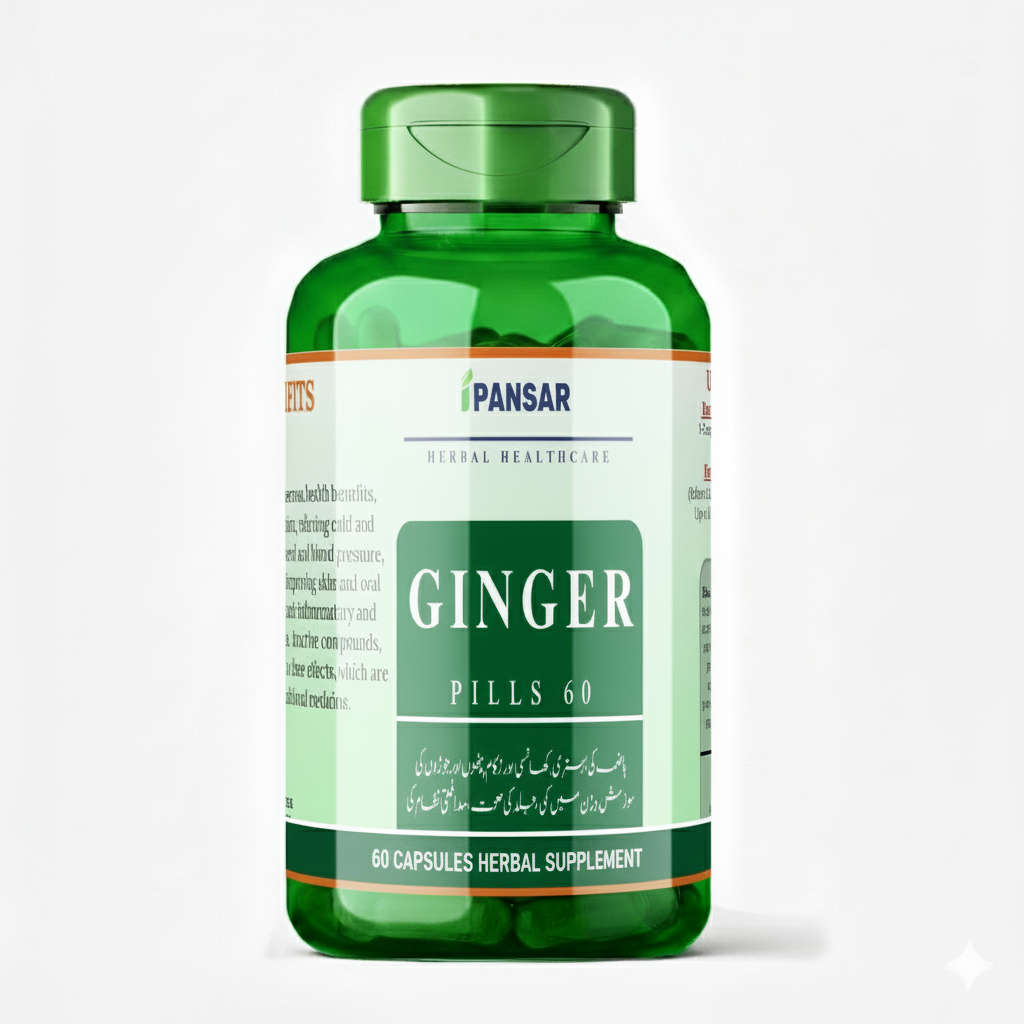 Organic ginger capsules for natural relief from nausea, digestion and inflammation Ginger Capsules Organic Digestive and Joint Support Bottle