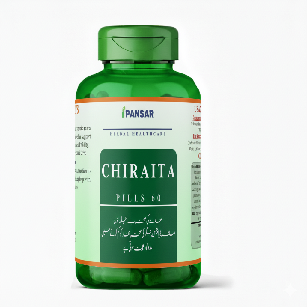 Pure Chirata capsules for natural liver detox and strong immunity support Chiretta Capsule Organic Liver and Blood Detox Bottle
